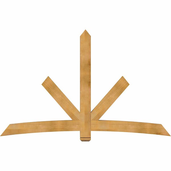 Ekena Millwork Alberta Rough Sawn Timber Gable Bracket, Western Red Cedar, 96"W x 60"H x 4"D x 6"F, 15/12 Pitch GBW096X60X0406ALB00RWR - main